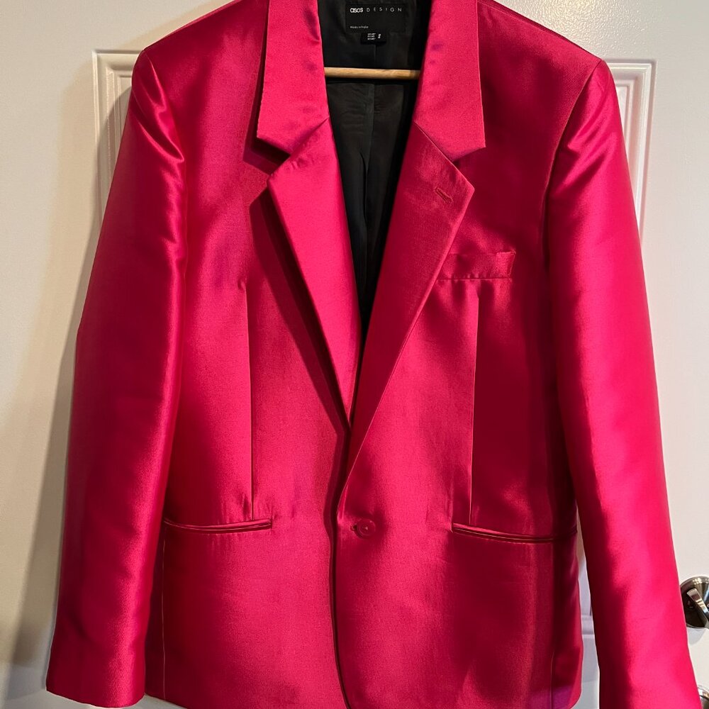 ASOS Pink Satin Dinner Jacket Men's 40R